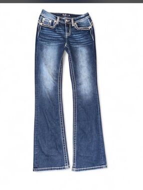 Miss Me Dark Blue Denim Boot Cut Jeans